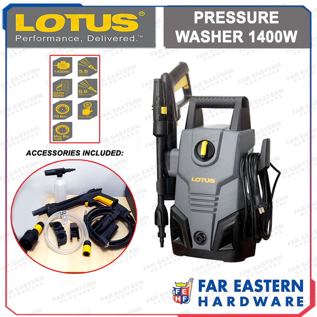 LOTUS Pressure Washer 1400W LTPW1400X / LTPW1400C2X / LTPW140CX LTPW Shopee Philippines