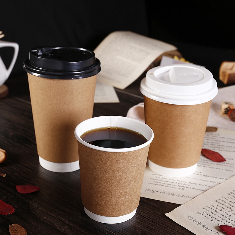 {500pcs} 16 OZ COFFEE CUP ONLY DOUBLE WALL KRAFT | Shopee Philippines