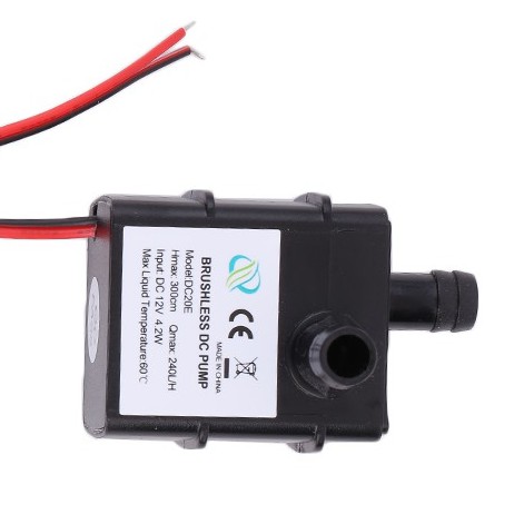 【Best price】genuine 12V DC universal ultra quiet mini brushless submersible water pump 240L/H Black