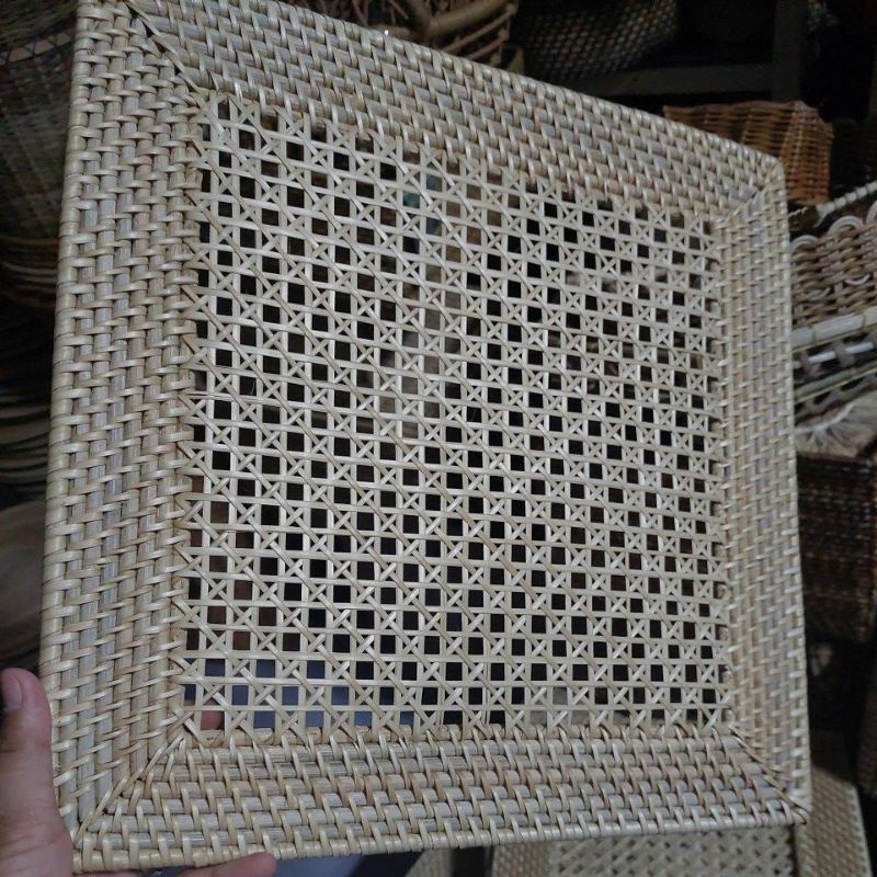 Rattan Round Solihiya Wicker Placemat 13"