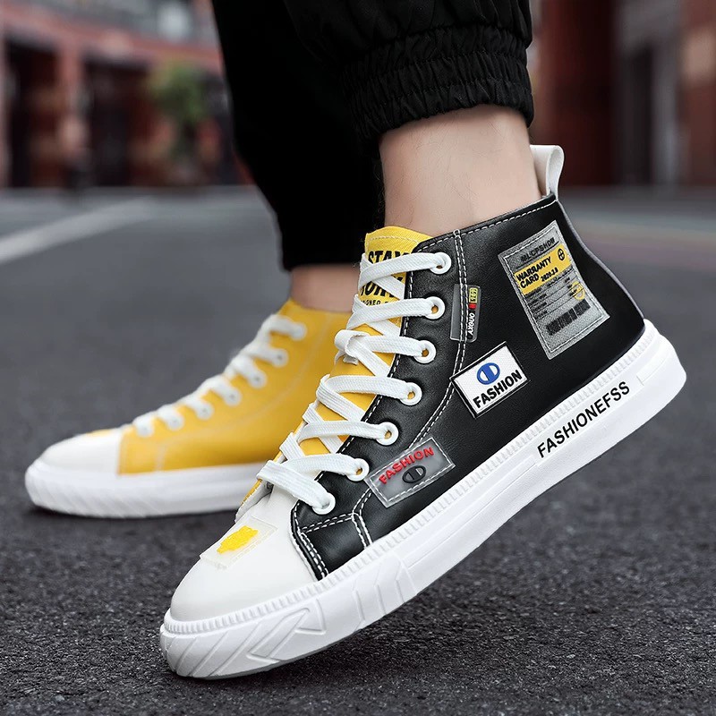 Korean Shoes For Men High Cut Shoes For Men Sneakers For Men High Cut Shopee Philippines