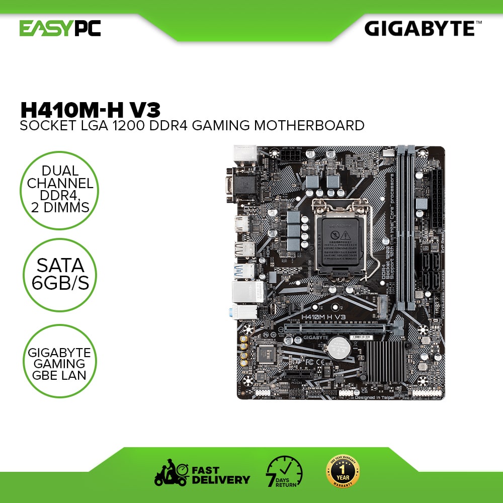 Gigabyte H410MH V3 Socket LGA 1200 Ddr4 Gaming Motherboard, Brand New DDR4 gaming motherboard