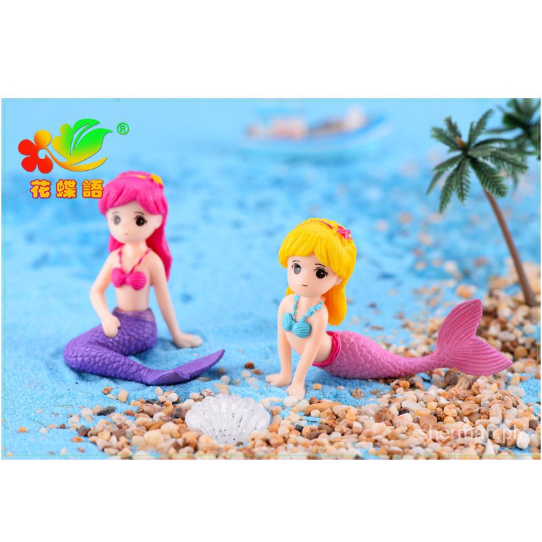 MermaidDIYMicro Landscape Aquarium Decoration Waterscape Creative Beauty Cake Keychain Plastic Decoration Crafts #9