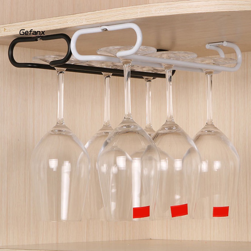 Gx Under Cabinet Wine Glass Holder Shelf Home Bar Stemware