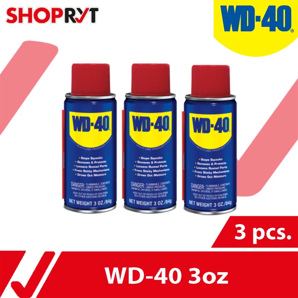 WD40 MultiUse Oil 3.0oz 100ml Rust Remover 3pcs ( 100