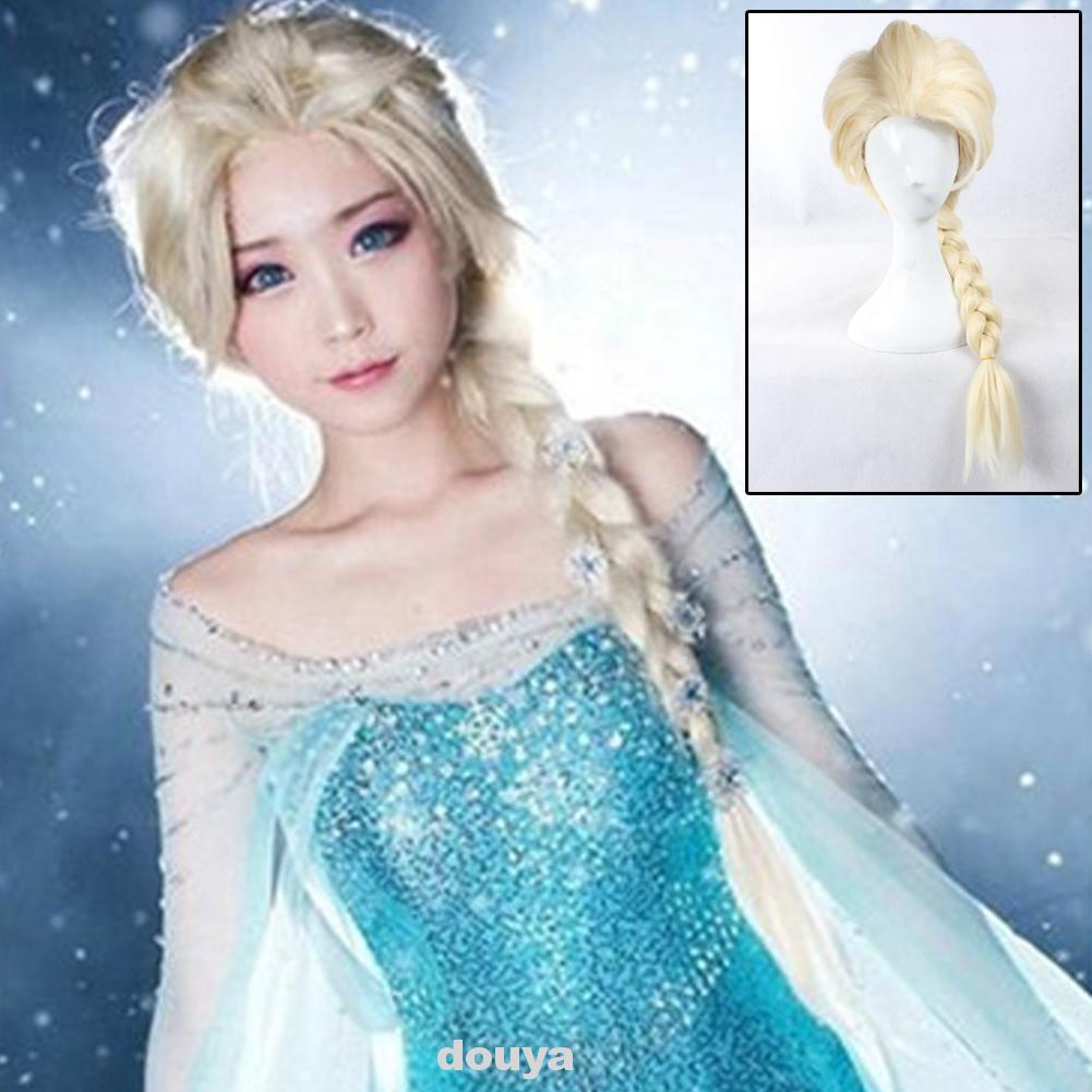 Frozen Elsa Hair Wig Braid Costume For Kids Adult Girl Party Cosplay |  Shopee Philippines