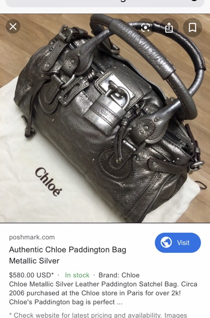 authentic chloe paddington bag