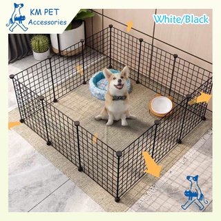 Dog Cage Stackable Pet Fence 35*35CM Cat Rabbit Fence Pet Cage DIY Pet Metal Wire Kennel Extendable