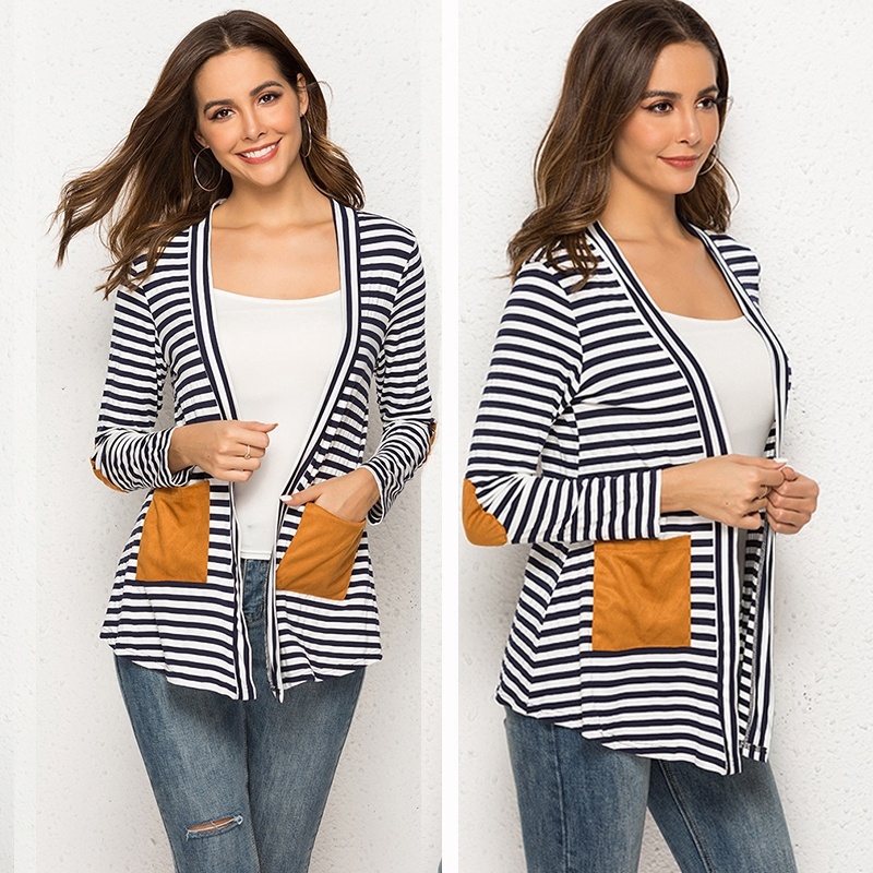 women's striped cardigan