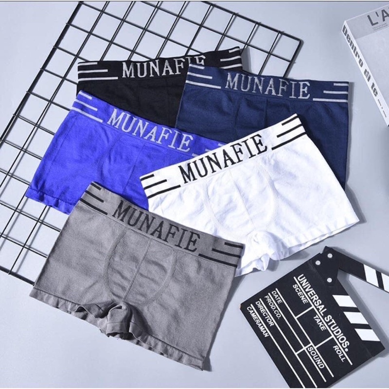 Munafie Boxer brief cotton strechable materials | Shopee Philippines