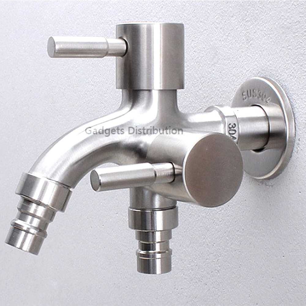 Sus304 Stainless Steel Two Way Valve Washing Machine Faucet