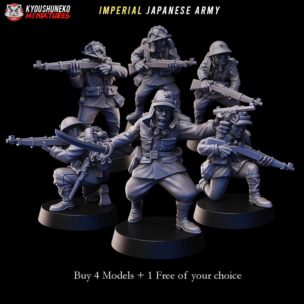 Japanese WWII Special Unit - Warhammer - Tabletop Miniatures 3d Printed ...