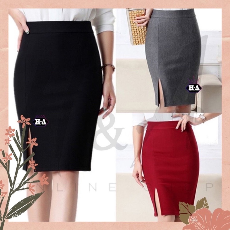 With Slit Pencil Skirt Above The Knee (Can Fit 26in Up To 33in ...
