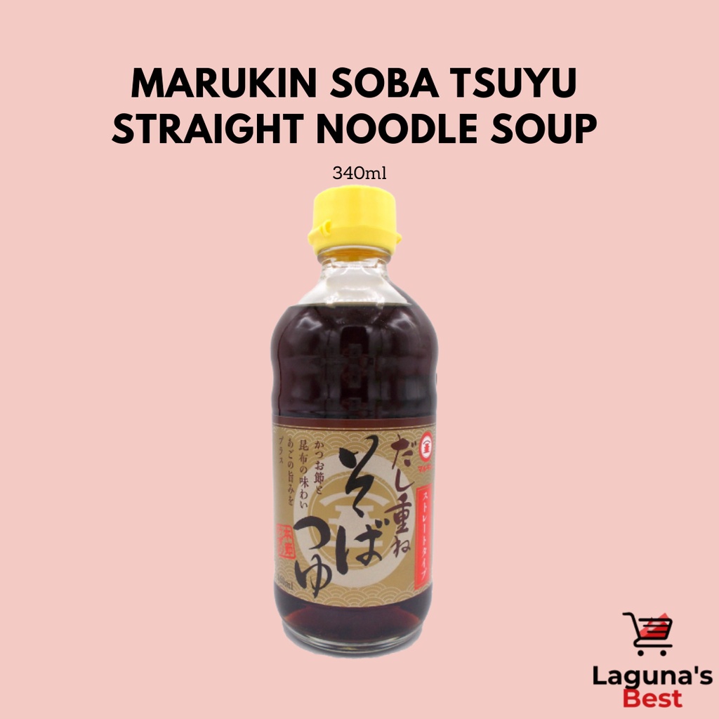 Marukin Soba Tsuyu Straight Noodle Soup Sauce for Yabu Soba Noodles