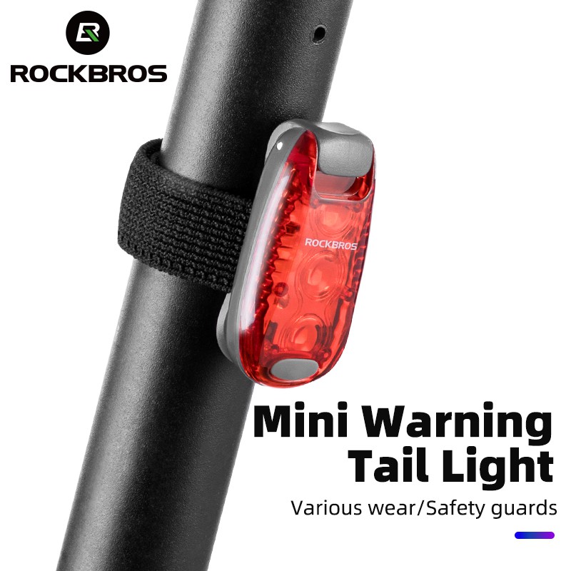 ROCKBROS Bike Tail Light Mini MTB Road Bike Light Warning Helmet Light