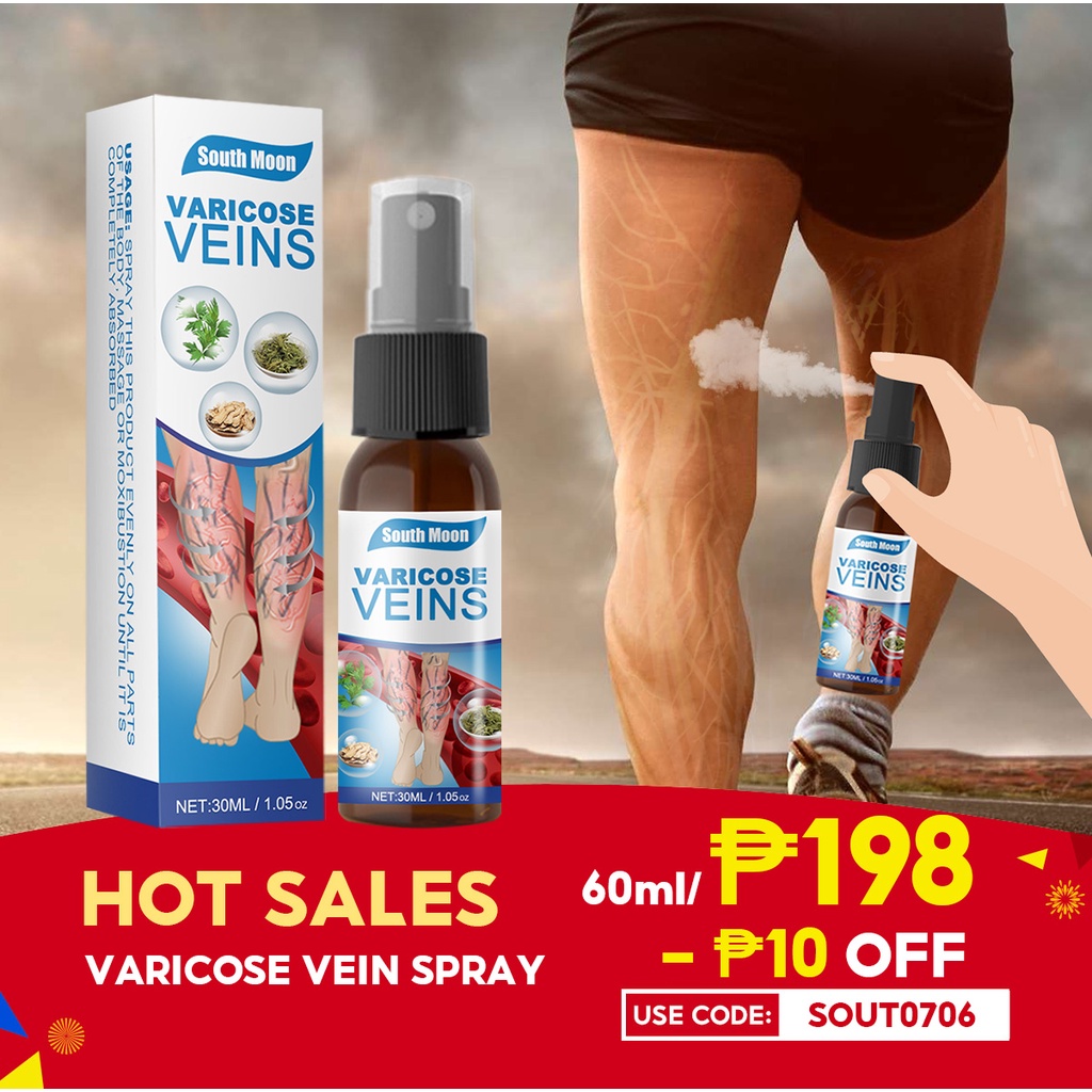 ⚡Original 100⚡South Moon Varicose Veins Spray 60ml(2pcs) Varicose Vein
