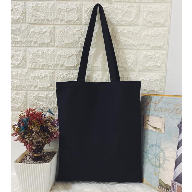 Plain Black Tote Bag Canvas [High Quality] | Shopee Philippines