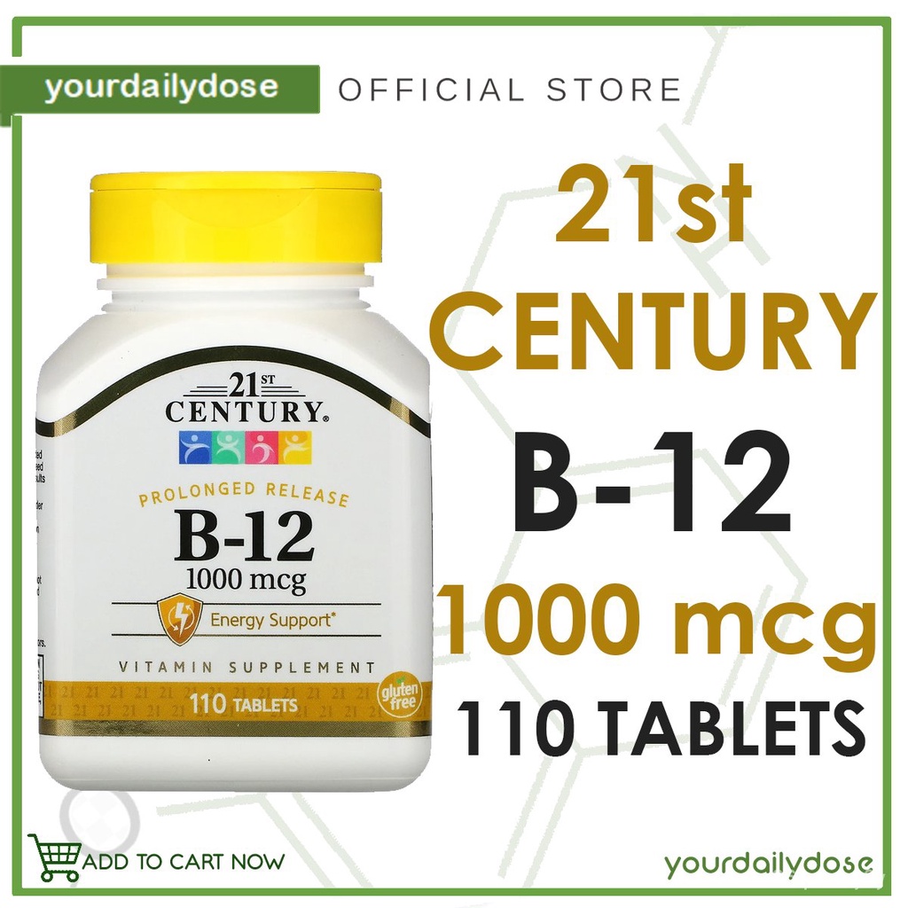 21st Century Vitamin B12 Prolonged Release 1,000 Mcg 110 Tablets ...