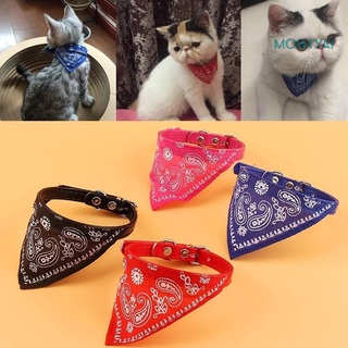 moshyai Pet Cats Small Dog Collar Adjustable Scarf Triangle Neckerchief Bandana Towel