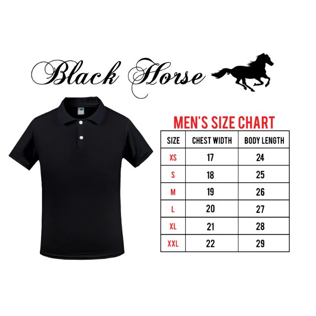 black polo t shirt with white horse