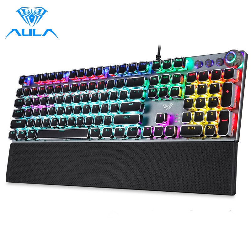 aula-f2088-mechanical-keyboard-retro-square-glowing-keycaps-backlit-usb