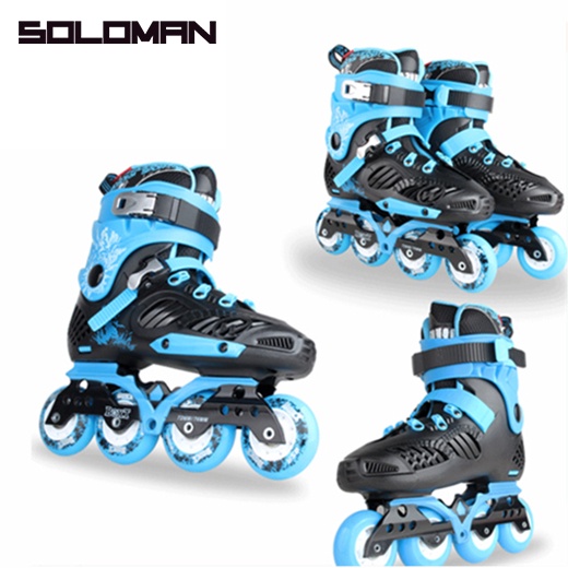 SOLOMAN Adult Inline Skates Skates (Black And White)Roller Skates ...