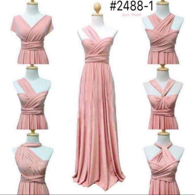 light pink infinity dress