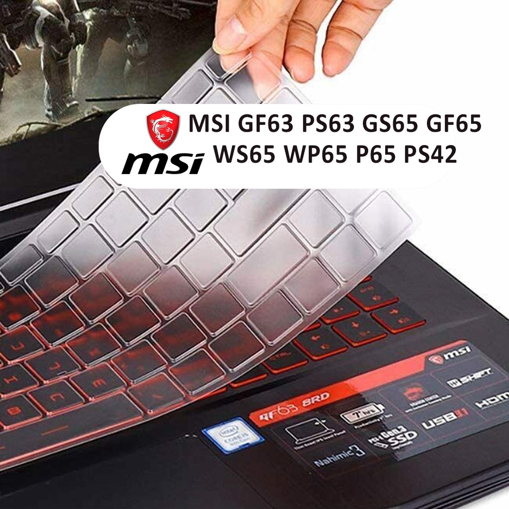 Keyboard Protector for MSI GS65 GF63 GF65 P65 PS42 PS63 Silicone