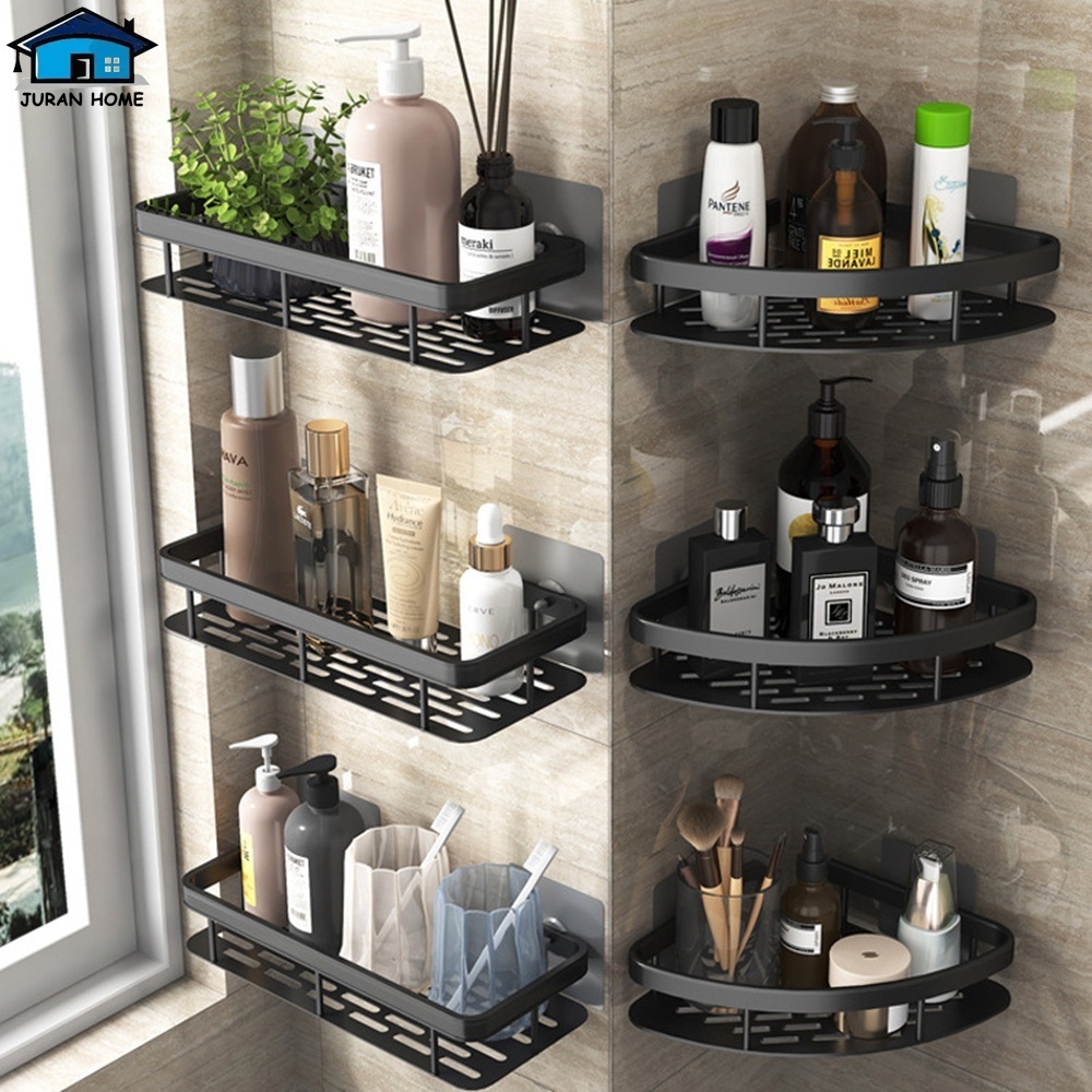Bathroom Accessories Bath Holder Toilet Organizer NoDrill Corner Shelf