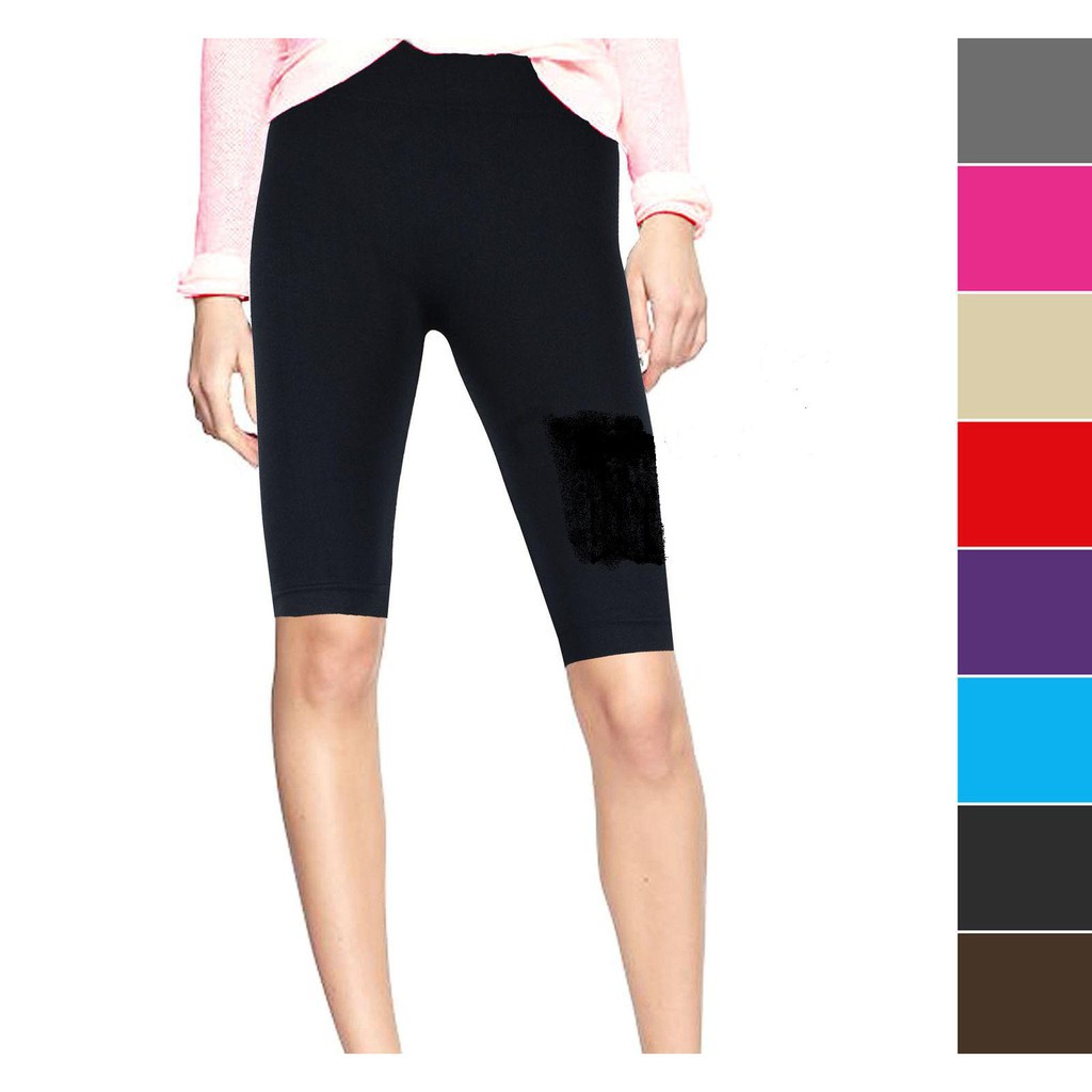 womens knee length bike shorts