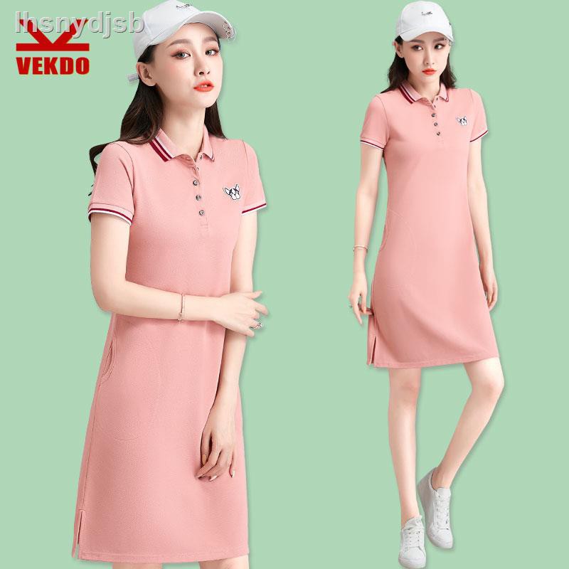 2020 Short Sleeve Women Sport Wind Casual Dress Tennis ...