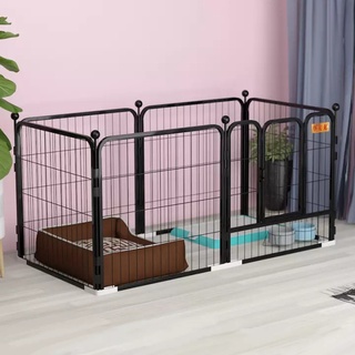 ♚✴Adjustable Dog Cage Dog Fences Dog Playpen Size 60x60cm x 6 pcs(Black) Dog Kennel Pet Fence Pet Ca