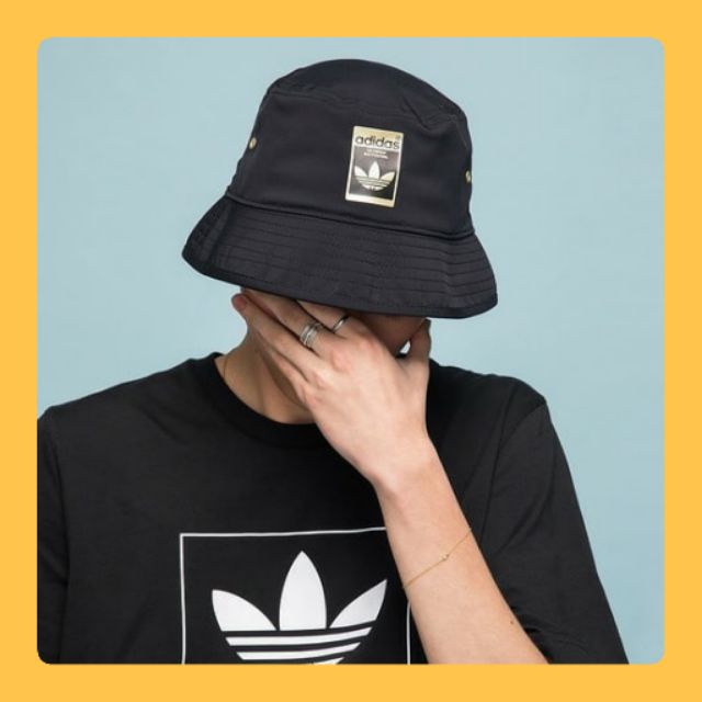 Original Adidas Bucket Hat Black/Gold 