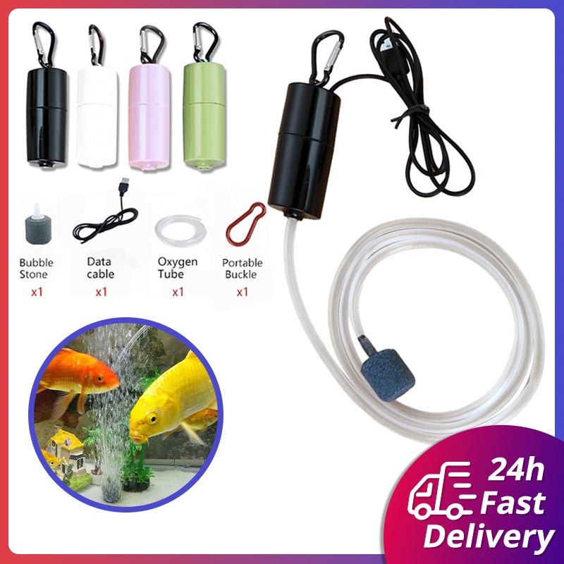 Aquarium Oxygen Air Pump Fish Tank USB Silent Air Compressor Aerator