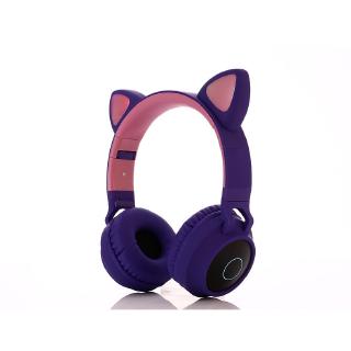 Dj Cat Ears Headset Bluetooth Luminous 5 0 Ins Style Wireless Luminous Headphones Computer Gaming Cute Girl Party Flash Led Shopee Philippines - purple cat ears headphones roblox purple cat ears