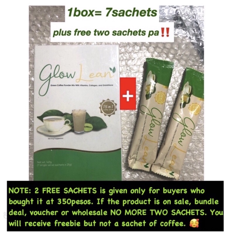 Glow Lean Coffee 7 sachets ONHAND with Freebie Shopee Philippines