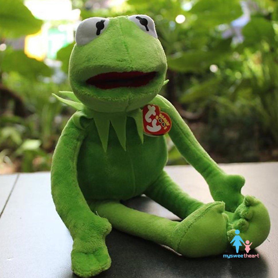 green frog doll