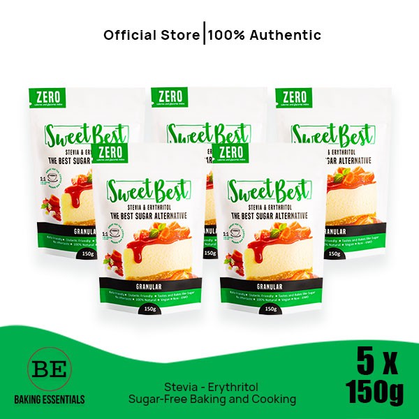 Sweet Best Stevia and Erythritol Natural Sweetener (Granular) 5 Packs