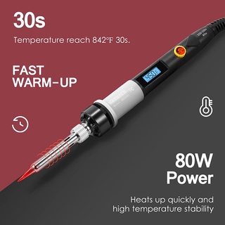 80W Precision Soldering Iron Kit, With LCD Display, Adjustable Temperature 200 ° F - 450 ° C, Welding Accessories #4