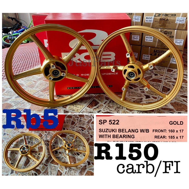 RCB MAGS RB5 set 17's Raider150 CARB/FI Gold Shopee Philippines