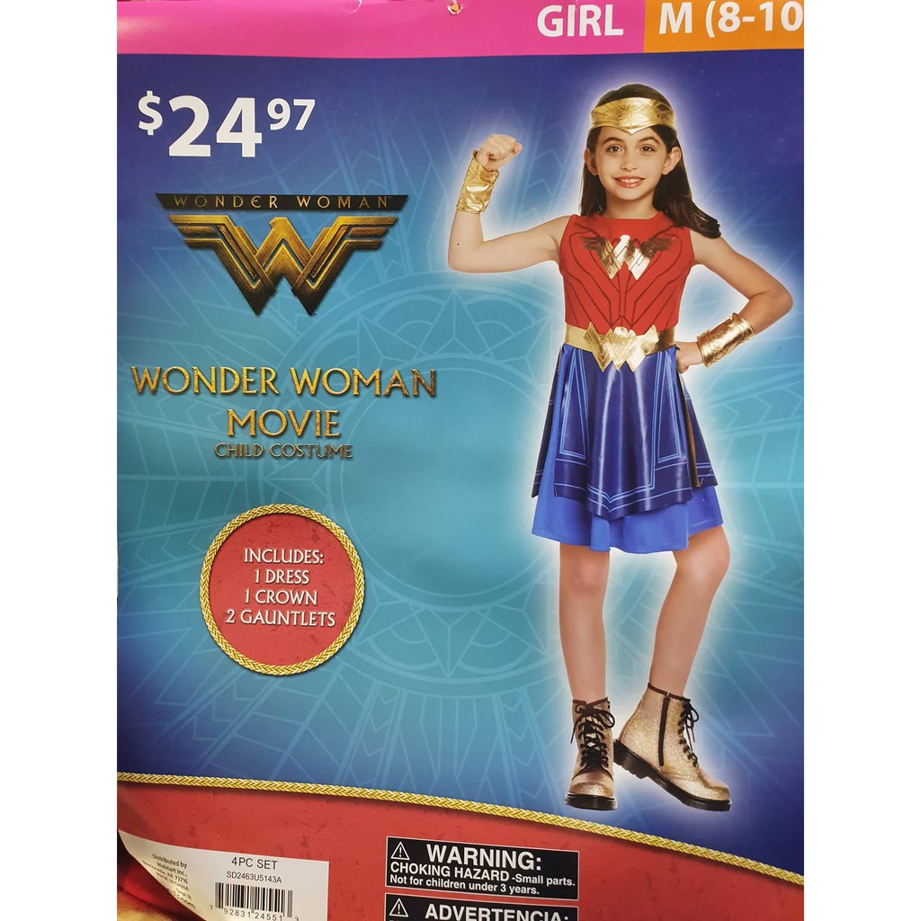 Wonder Woman Child Costume 4 - Piece Set for 8 - 10 Years Old | Shopee ...