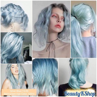 Silver Blue 12.8 Hair Color Dye Hair Care 100ml SET with Oxidizer 100ml