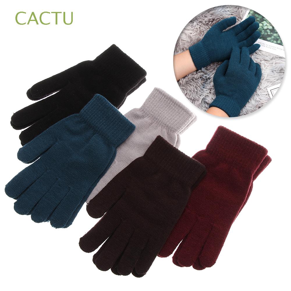 CACTU Winter Warm Thermal Wrist Warmer Full Fingered Gloves | Shopee ...