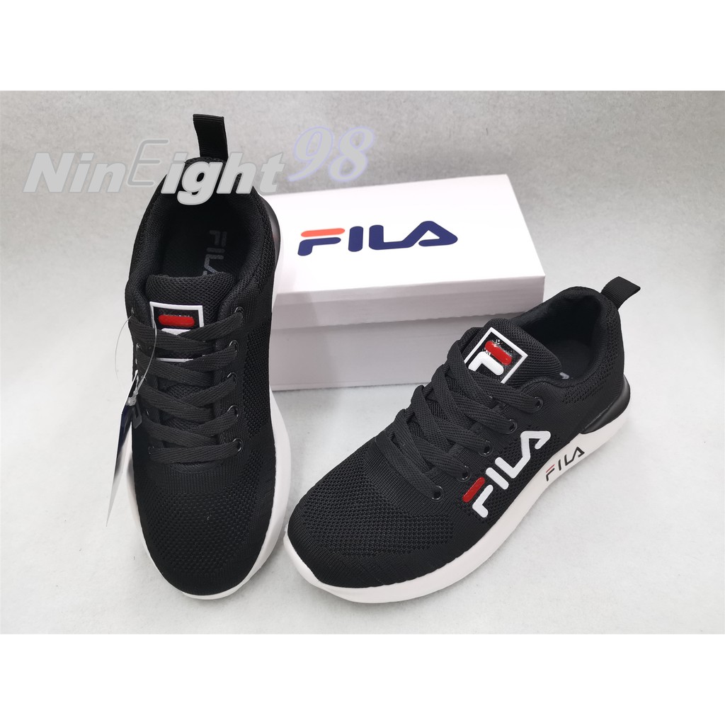 Fila zoom low cut sneakers Black white shoes for Men and Women | Shopee  Philippines