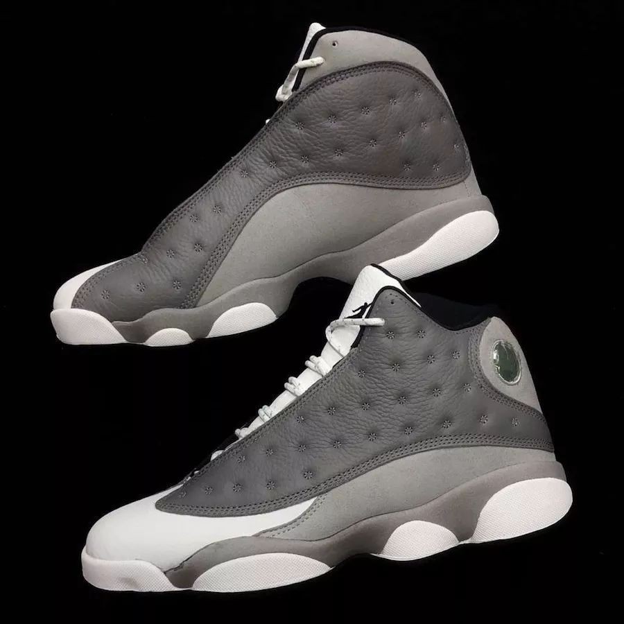 jordan 13 gray and white