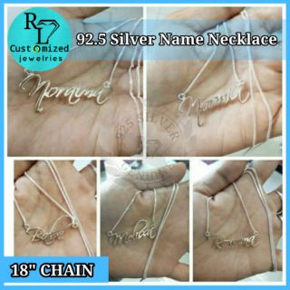 Personalized 925 Silver Necklace 18” Chain