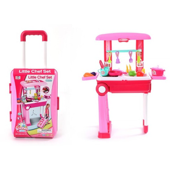 2 In 1 Little Chef Luggage Suitcase Set Pretend Play Set For Kids   0823ca6c43661aafcb981a6b0567094e