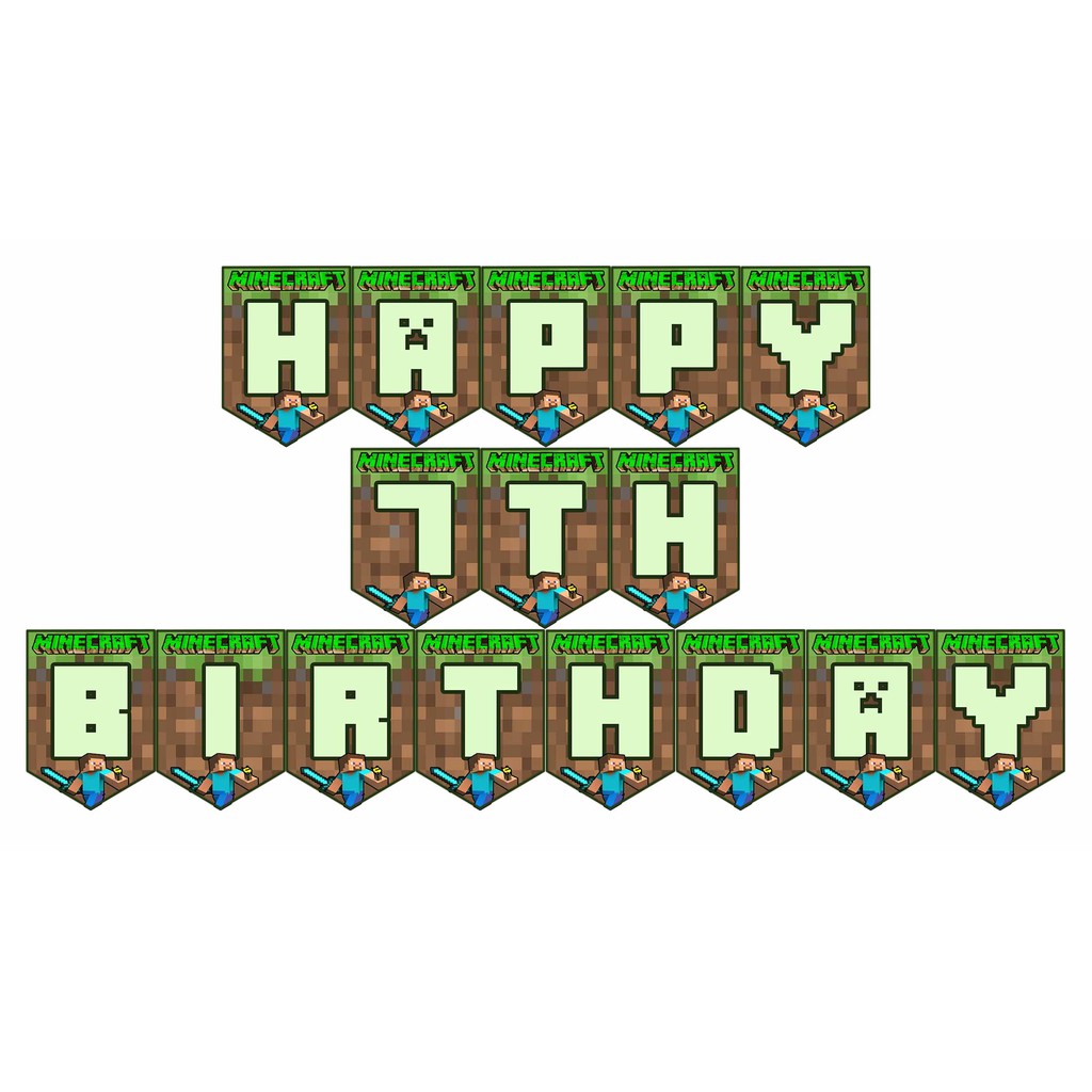 customized minecraft happy birthday banner shopee philippines