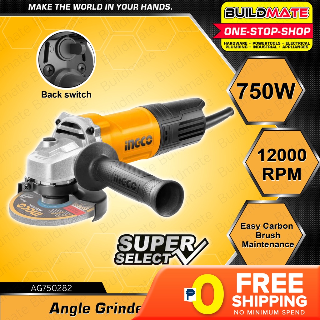 [FREE SHIPPING] INGCO INDUSTRIAL Angle Grinder 750W SUPER SELECT