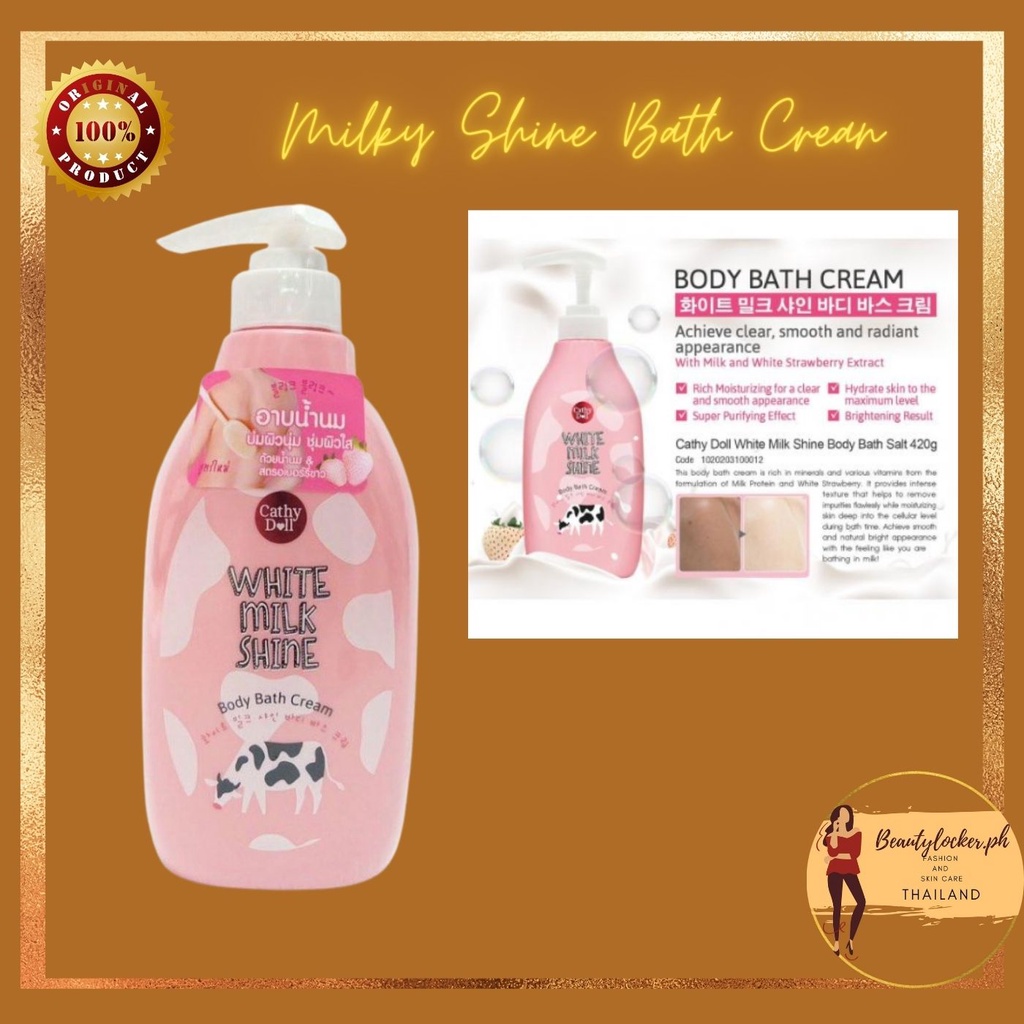 Cathy Doll White Milk Shine Body Bath Cream 450ml Shopee Philippines